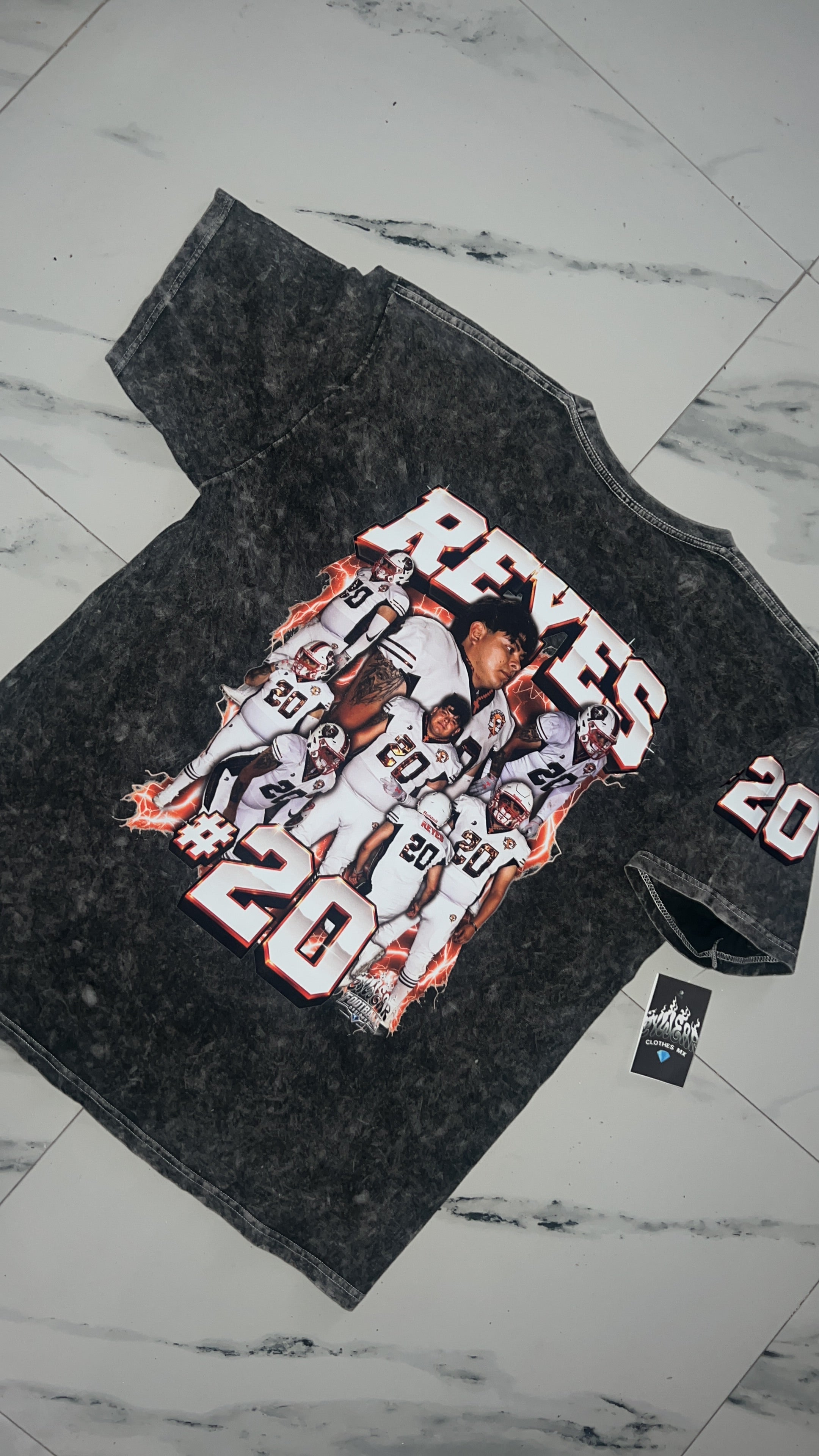 PLAYERA PERSONALIZADA FUTBOL AMERICANO- DESLAVADA