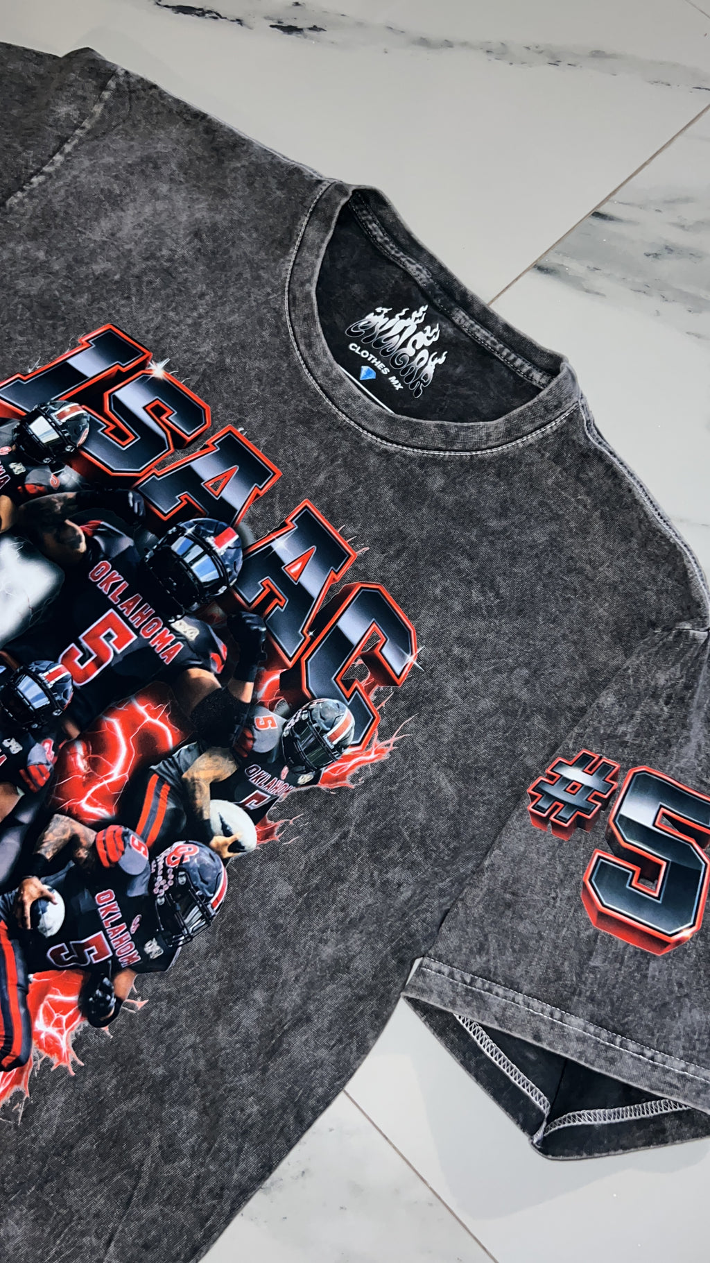 PLAYERA PERSONALIZADA FUTBOL AMERICANO- DESLAVADA