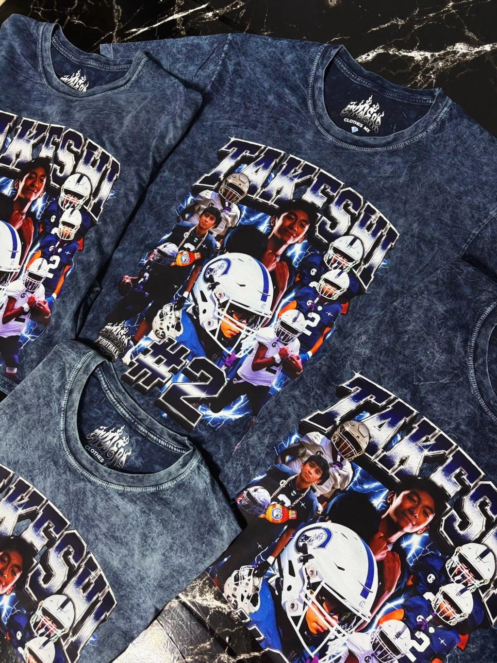 PLAYERA PERSONALIZADA FUTBOL AMERICANO- DESLAVADA 🏈