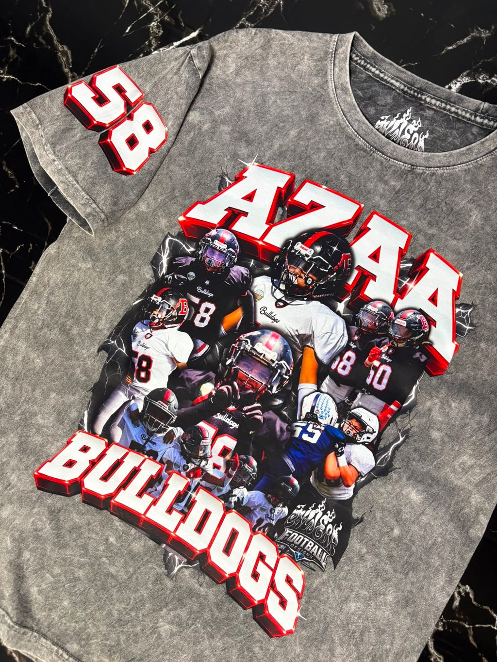 PLAYERA PERSONALIZADA FUTBOL AMERICANO- DESLAVADA 🏈