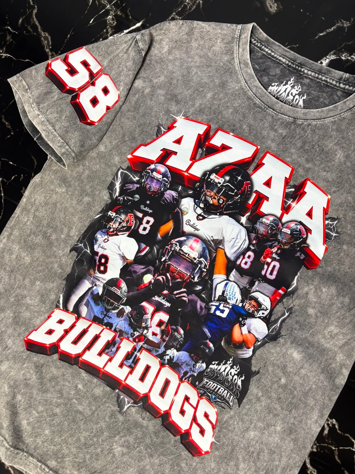 PLAYERA PERSONALIZADA FUTBOL AMERICANO- DESLAVADA 🏈