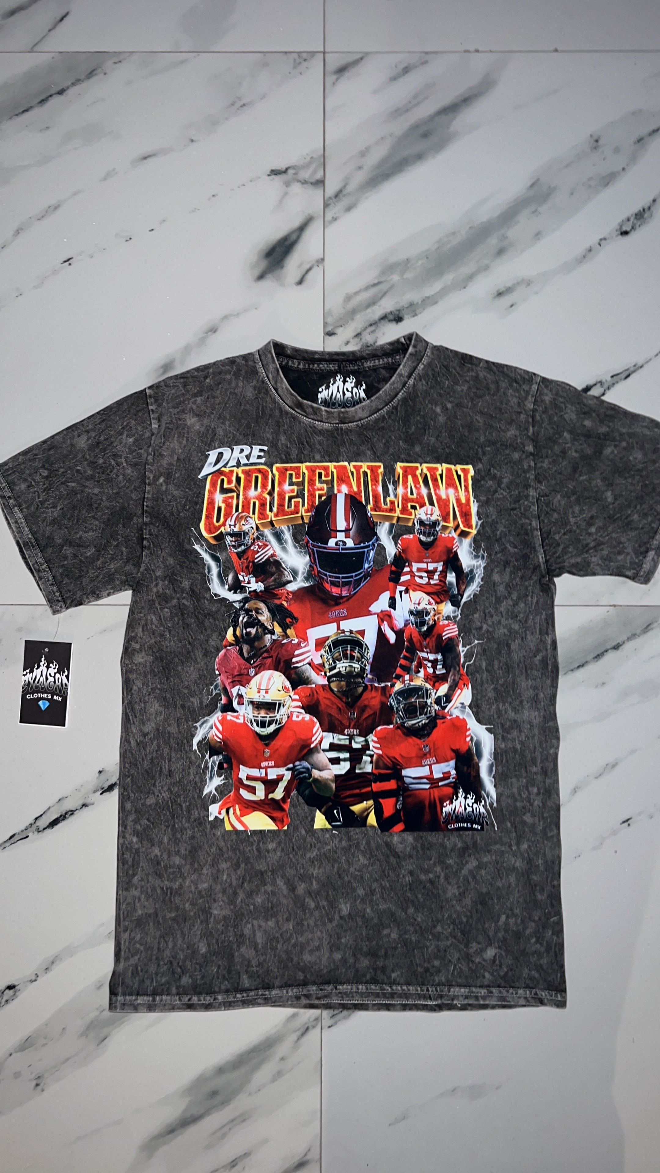 PLAYERA PERSONALIZADA FUTBOL AMERICANO- DESLAVADA