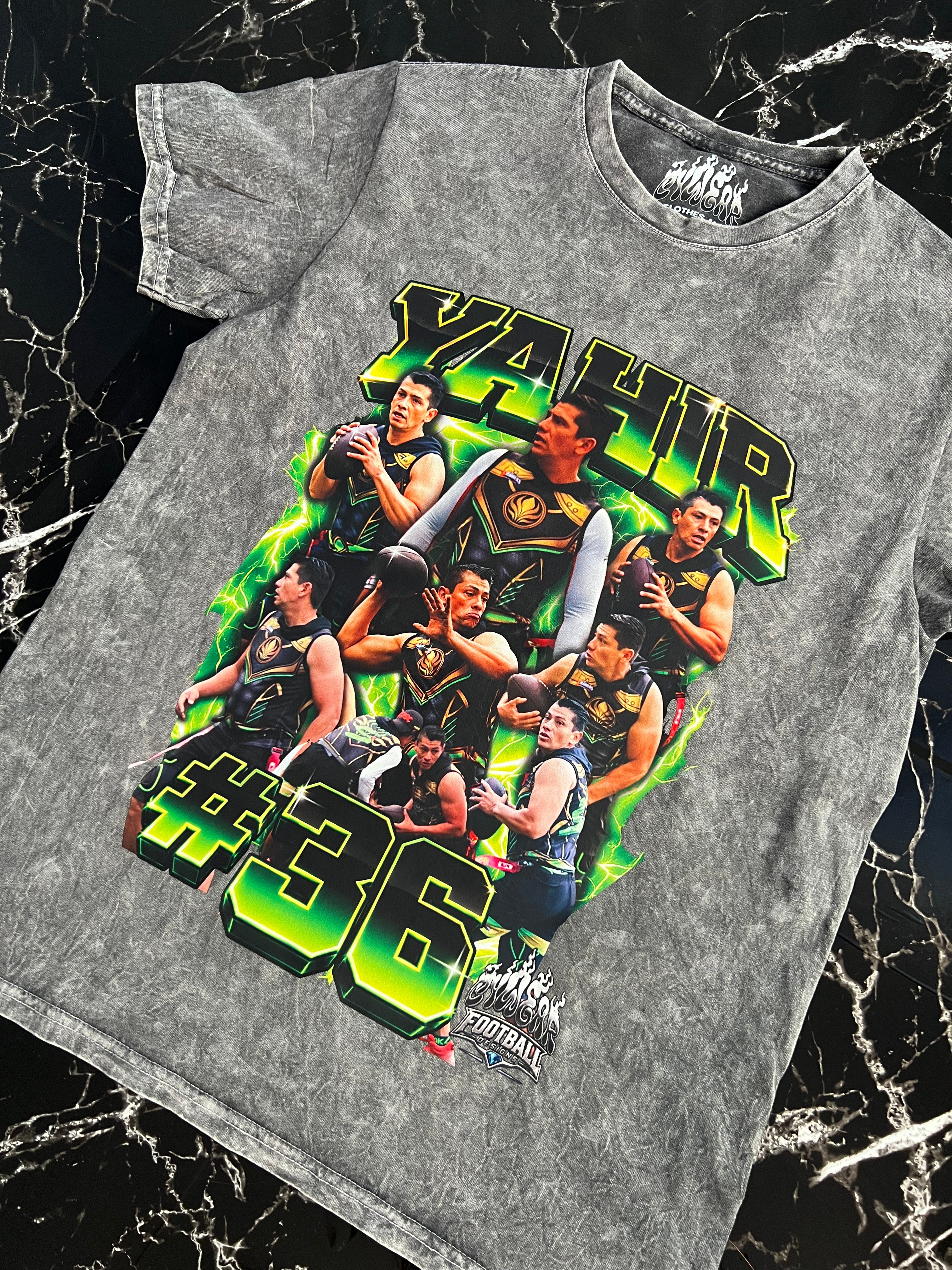 PLAYERA PERSONALIZADA FUTBOL AMERICANO- DESLAVADA 🏈