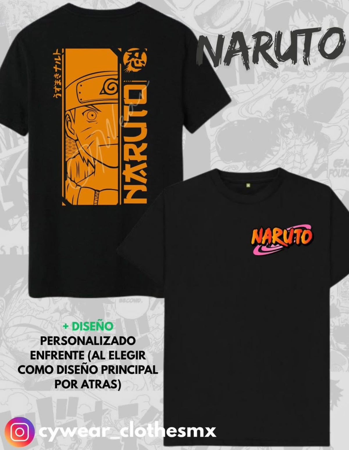 🍥🔥 Playera Naruto –NARANJA🥷🧡