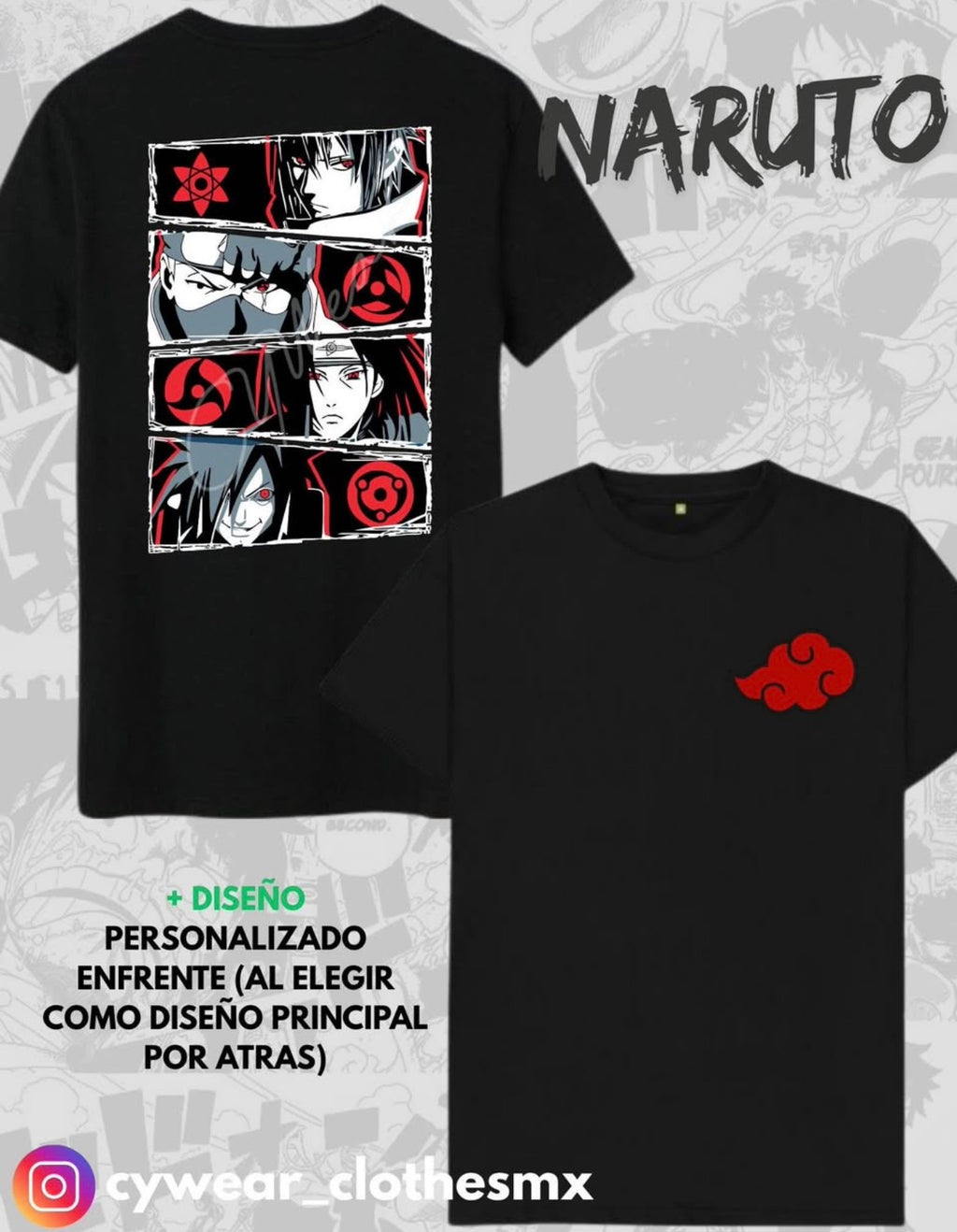 🔴🥷 Playera Naruto Sharingan – Uchiha Edition 🔥🖤