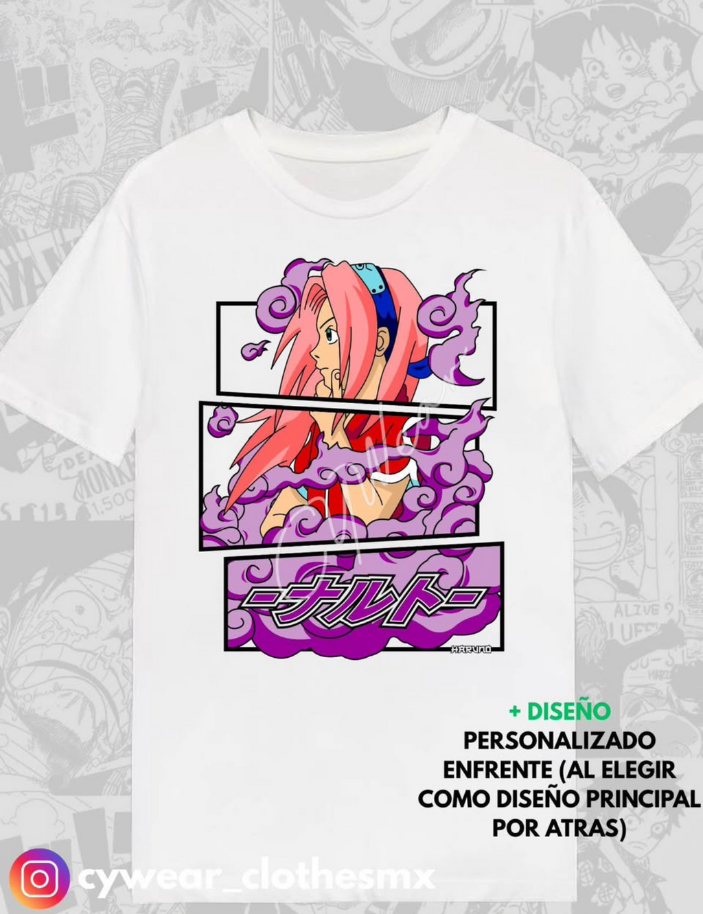 🍥✨ Playera Naruto – Elige tu Personaje Favorito 🥷🔥