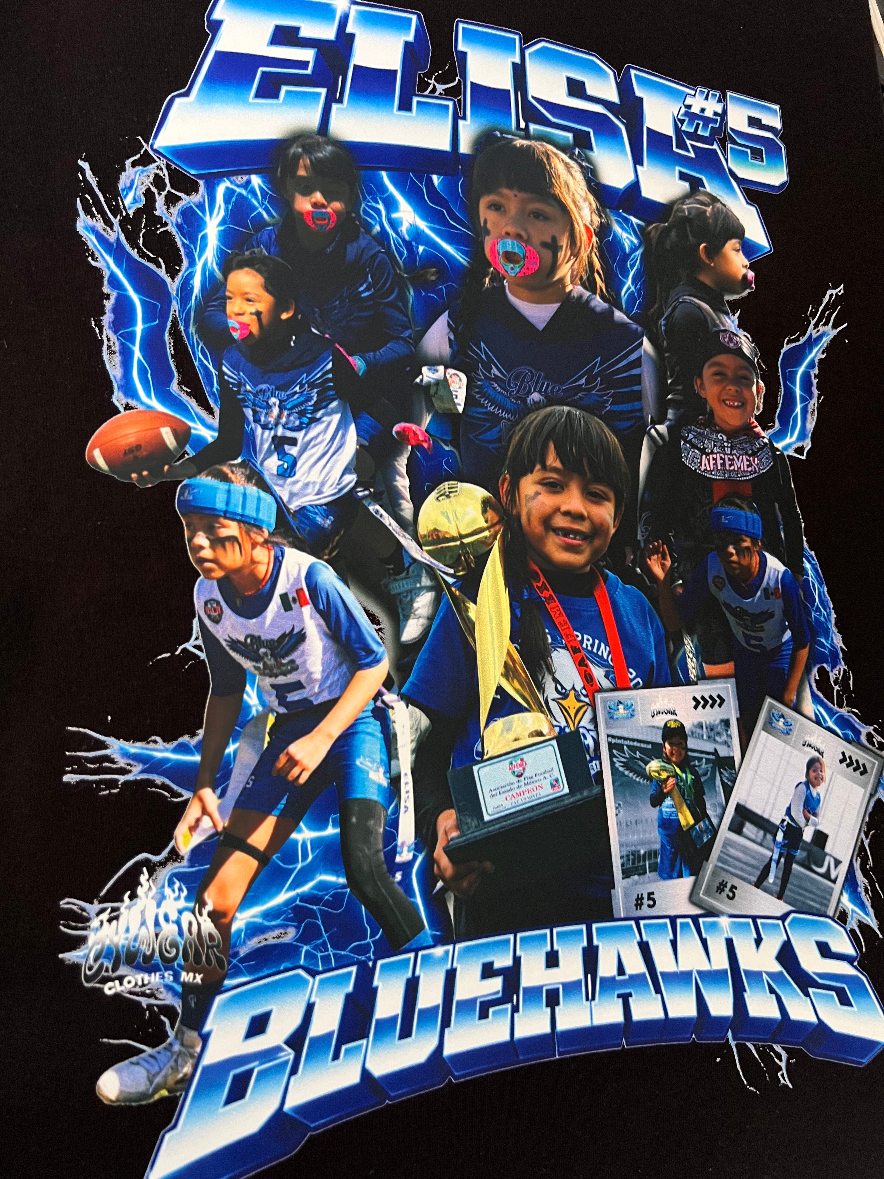 PLAYERA PERSONALIZADA FUTBOL AMERICANO-FIT NORMAL