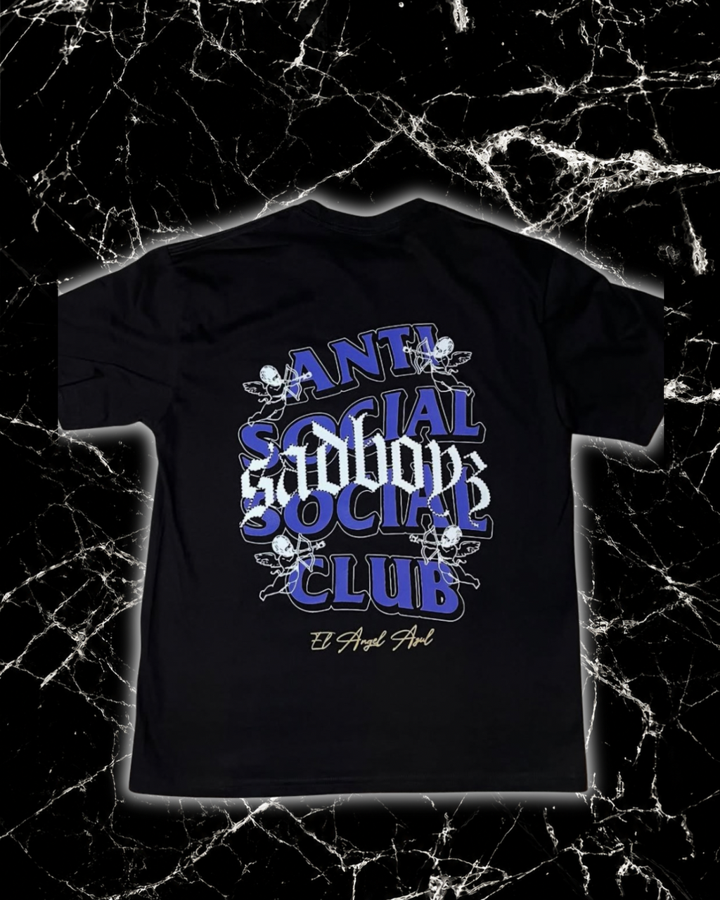 Sudadera Junior H "EL ÁNGEL AZUL" Full Pedrería x ASSC 🪽💎