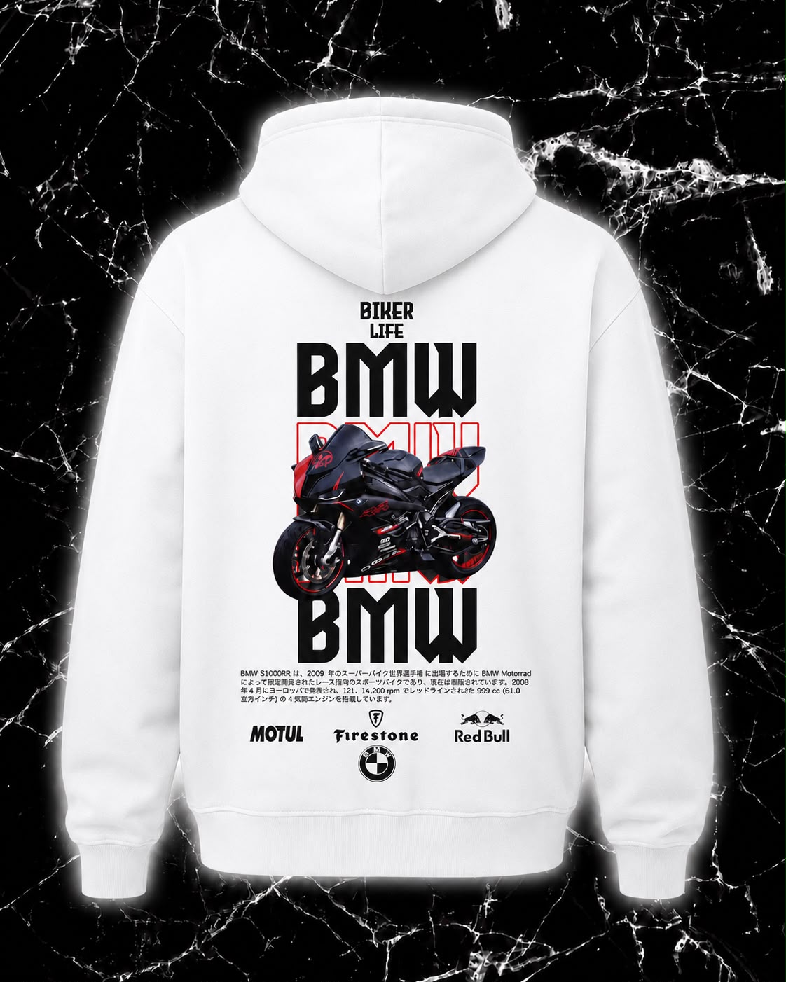 🏍️🔥 Playera  BMW S1000RR Biker Life – Racing Edition 🖤🏁