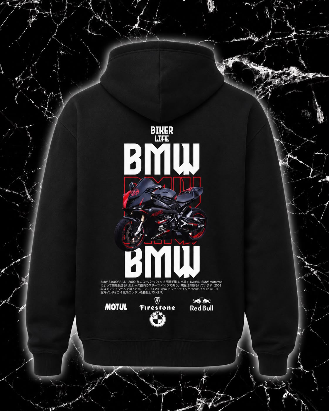 🏍️🔥 Playera  BMW S1000RR Biker Life – Racing Edition 🖤🏁