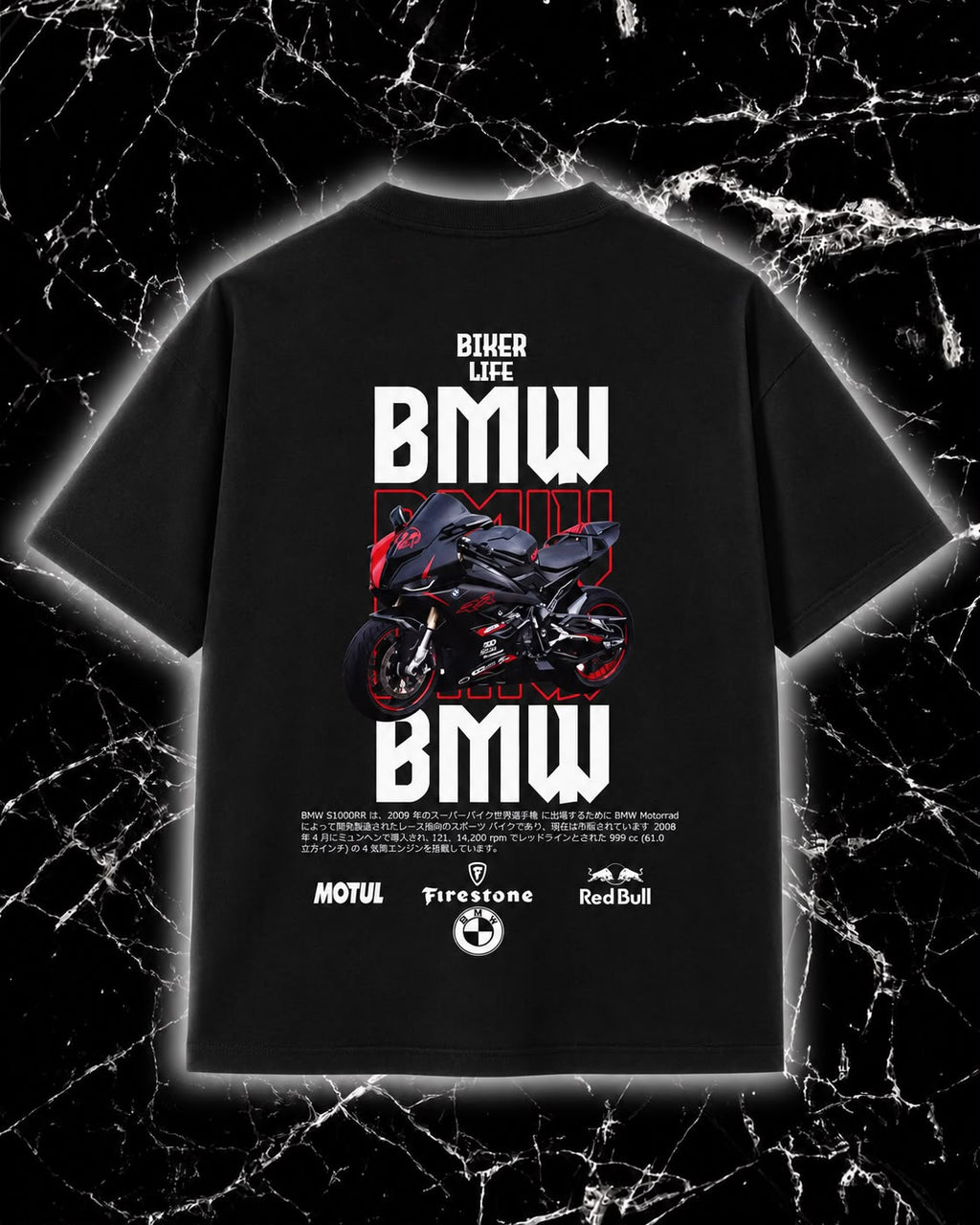 🏍️🔥 Playera  BMW S1000RR Biker Life – Racing Edition 🖤🏁