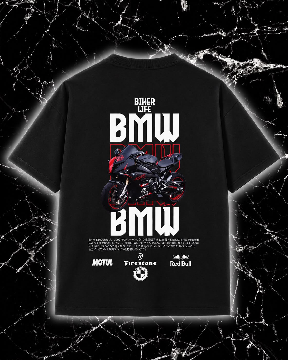 🏍️🔥 Playera  BMW S1000RR Biker Life – Racing Edition 🖤🏁