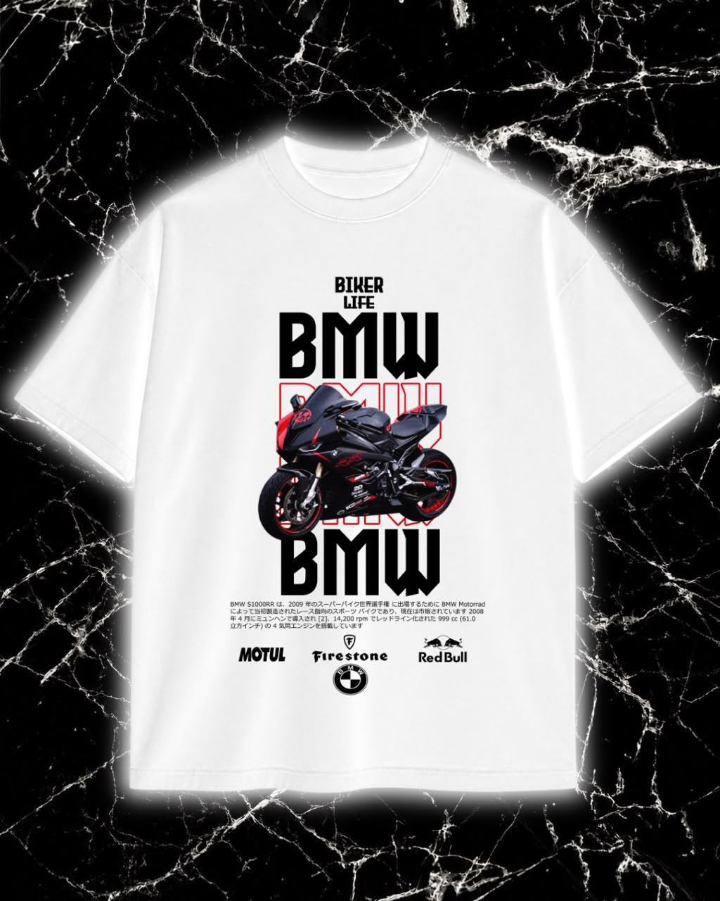 🏍️🔥 Playera  BMW S1000RR Biker Life – Racing Edition 🖤🏁