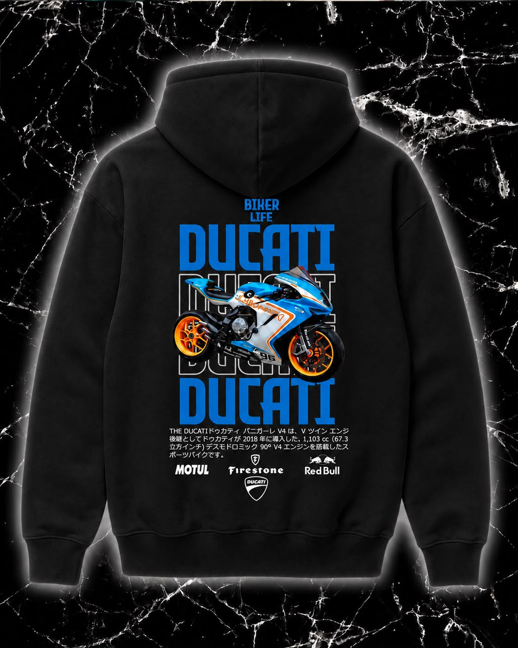 🏍️💙 Playera Ducati Biker Life – Racing Edition 🏁