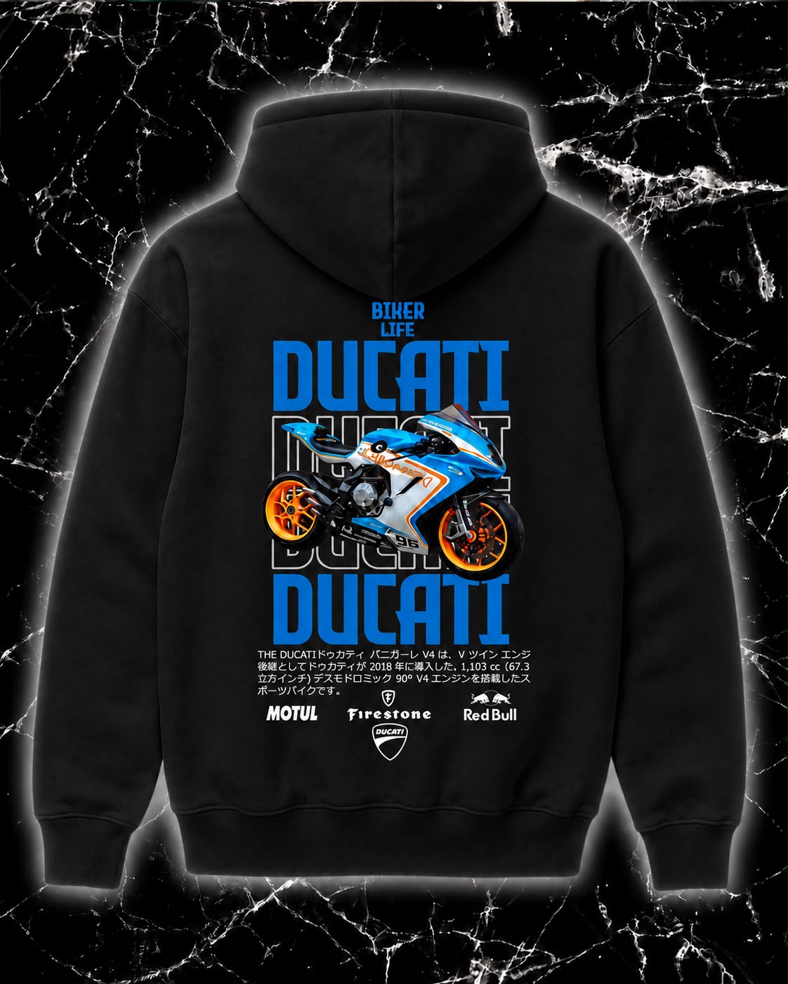 🏍️💙 Playera Ducati Biker Life – Racing Edition 🏁