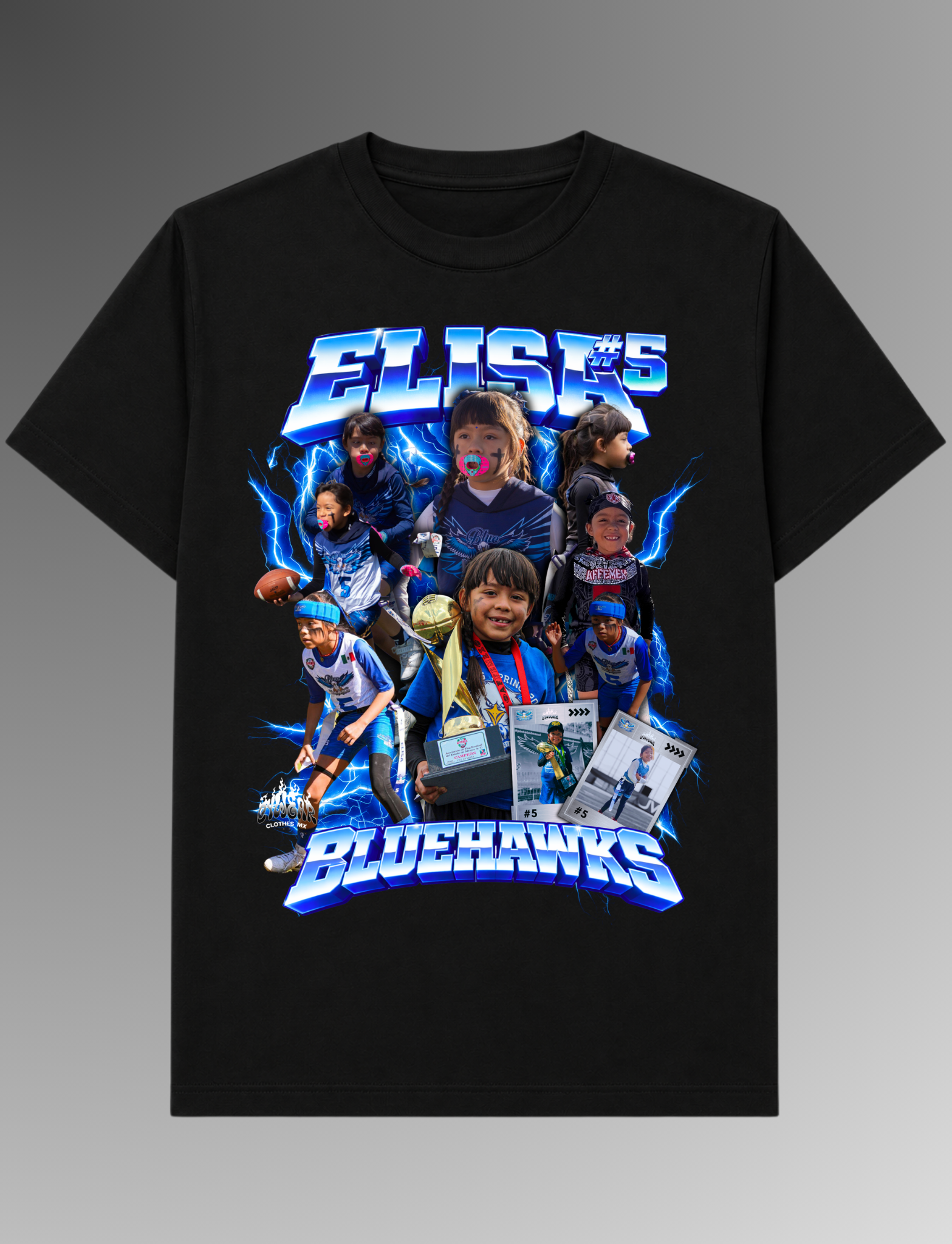 PLAYERA PERSONALIZADA FUTBOL AMERICANO-FIT NORMAL